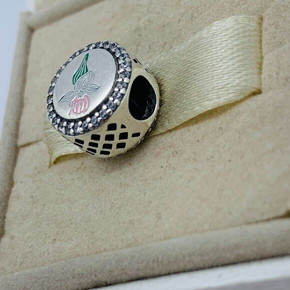 🔥🔥Pandora Minnesota Exclusive Showy Ladies Slipper State Flower Charm - Picture 7 of 7